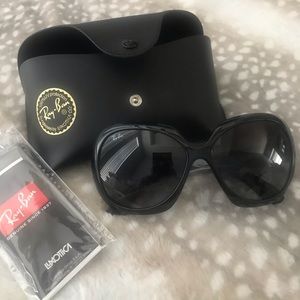 Auth Ray Ban Jackie OhhII Blk Sunglasses New